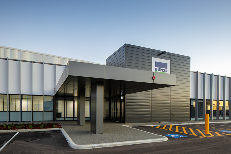 BUNZL Distribution Centre, Jandakot, Perth, Western Australia, Design & Construct, Building Perspective, Capstone Construction, Industrial Warehouse, Loading Dock, Development, Project Page