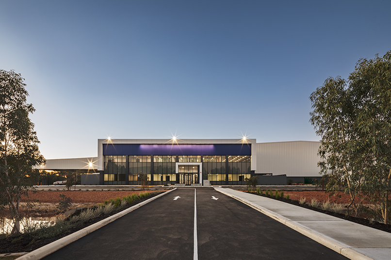 Officeworks Distribution Centre, 1 Tarlton Crescent, Perth Airport, Western Australia, Design & Construct Project, Capstone Construction, Warehouse, Office Loading Dock, Carpark Development, Sustainability Page